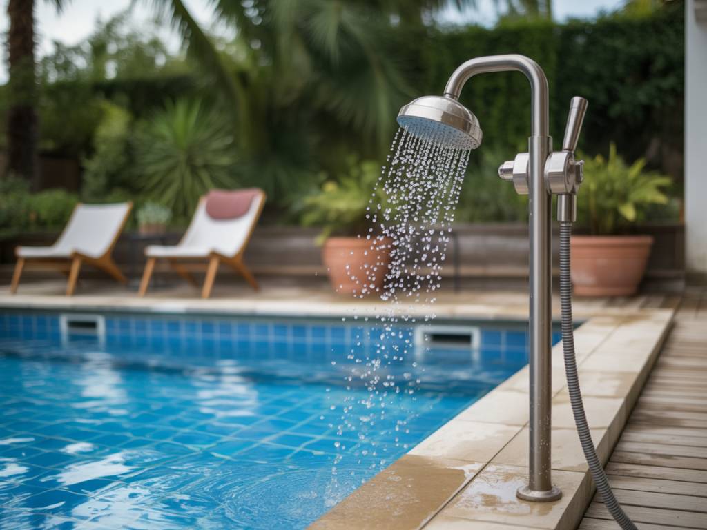 Guide complet pour choisir et installer une douche solaire d’extérieur près de votre piscine ou spa